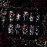 Spider Veil Gothic Luxury Nails – Y2K Dark Aesthetic Press-On Nail Collection/007