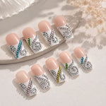 Crystal Whirl ¨C Glamorous Nail Art Sparkling Swirls ¨C Luxury 3D Nails Rhinestone Elegance ¨C Chic Nail Collection/007