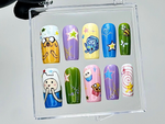 Adventure Time Press On Nails | Finn Jake BMO Fake nails | Cosplay Nail Art | Jake the Dog Kawaii Nails | Cute Cartoon Nails | HB942YC