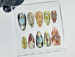 Luxe Gold Chrome Press On Nails | Artistic Metallic Fake Nails | Textured Gold 3D Design Nail Art | Gold & Silver Glam Press Ons | HB872YK