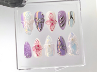 Botanical Bliss Press On Nails | Floral Elegance Acrylic Nails | Garden Chic Press Ons | Blooming Beauty Nail Art | Flower Power | HB535YL