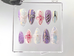 Botanical Bliss Press On Nails | Floral Elegance Acrylic Nails | Garden Chic Press Ons | Blooming Beauty Nail Art | Flower Power | HB535YL