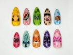 Minecraft Game Press On Nails | Pixel Game Nail Art | Cute Pixel Sword & Mob Nails | Gamer Girl Press Ons | Fun Geeky Gaming Nails | JA810HC
