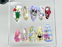 Kawaii Sanrio Press On Nails | Keroppi Kuromi Cinnamoroll Press Ons | Cute Pastel Fake Nails |Japanese Character Nails |Kawaii Nails|HB854YC