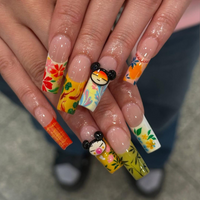 Pucca Cartoon Press On Nails | 3D Floral & Character Nail Art | Cute Cartoon Nail Set | Pucca-Inspired Nail| Kawaii Fun Nail Design| JB891HK