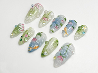 Water Garden Koi Press On Nails | Hand-Painted Koi Fish & Lotus Flowers | Zen Nature Art Nail Set | Calm Pond-Inspired Press Ons | JC798HC