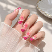 Pearl Blossom ¨C Elegant 3D Nail Art Pink Petals & Pearls ¨C Chic Nail Collection Floral Elegance ¨C Luxury 3D Nails/006