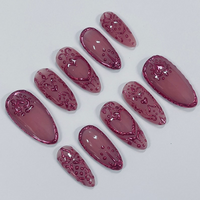 Chrome Empress Press On Nails| Handmade 3D False Nails| Edgy Nails for Birthday Party Holiday,Vacation , Gift for Her