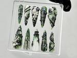 Emerald Witch 3D Press On Nails | Spooky Witch Nail Art | Creepy Cute Press Ons | Black Green Horror Fake nails | 3D Creepy Nails | HB945YC