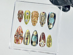 Luxe Gold Chrome Press On Nails | Artistic Metallic Fake Nails | Textured Gold 3D Design Nail Art | Gold & Silver Glam Press Ons | HB872YK