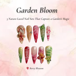 Garden Bloom Nail Bundle | 3 Nature-Inspired Press On Sets | Velvet, Berry, Butterfly Designs| DB102L