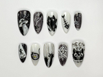Combo Cute Press On Nails | Handmade Fun Nail Art | Mixed Cute Designs | Gift for Nail Lovers | Bestseller Nail | Cute Collection | JB997H