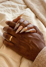 Butterfly Elegance Luxury Press On Nails | Nude Gold Crystal Nail Set | Crystal Wing Nail Art | Spring Butterfly | JB269EC