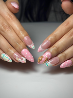 Cute Cat Pink Press On Nails | 3D Kitty Nail Art | Kawaii Pastel Plaid Nails | Handmade Character Nails | Soft Girl Cat Press Ons | JB323HC