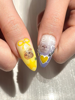 Kawaii Cat Press On Nails | Y2K Cute Kitty Nails | Colorful Nails | Harajuku Pop Nail Art | Handmade Cute Press Ons | JB313HC