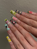 Handmade Vintage Botanical Press On Nails, Japanese Floral Garden Fake Nails, Unique Retro Flower Pattern Nails for Special Events | JB305HK