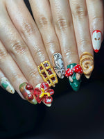 Melancholic Cartoon Press On Nails | Cottagecore Nail Art | Mushroom & Dessert Nails | Fantasy Character Nails | Artistic Press Ons| JB326HC