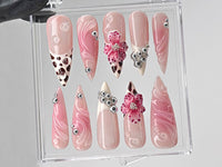 Leopard French Tip Press On Nails | FR66