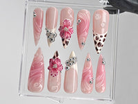 Leopard French Tip Press On Nails | FR66