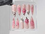 Leopard French Tip Press On Nails | FR66