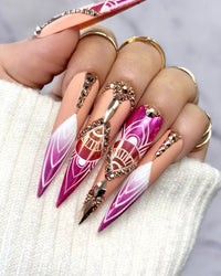 Royal Mandala Crystal Press On Nails | $500 Sets