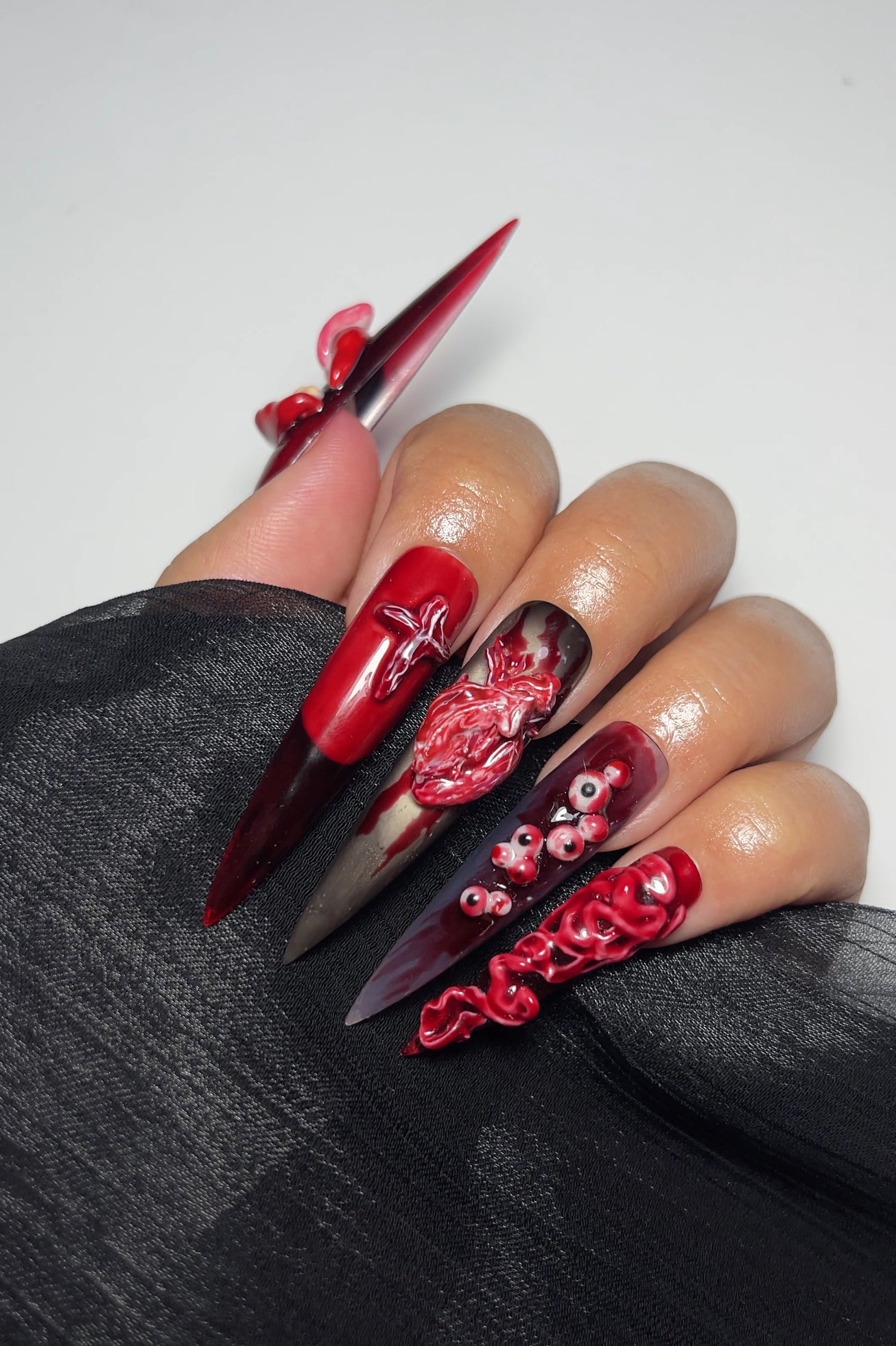 Bloody Anatomical Heart Press On Nails | $500 Sets