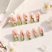 Blossom Breeze ¨C Elegant 3D Nail Art Spring Petals ¨C Chic European Nail Set Pastel Sakura ¨C Delicate Nail Design/005