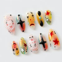 Artistic Clown-Themed by Dory's Picks | Bold and Vibrant Carnival-Inspired Design | Unique and Artistic Nail Design| Limited Edition | JB578HK