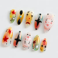 Artistic Clown-Themed by Dory's Picks | Bold and Vibrant Carnival-Inspired Design | Unique and Artistic Nail Design| Limited Edition | JB578HK