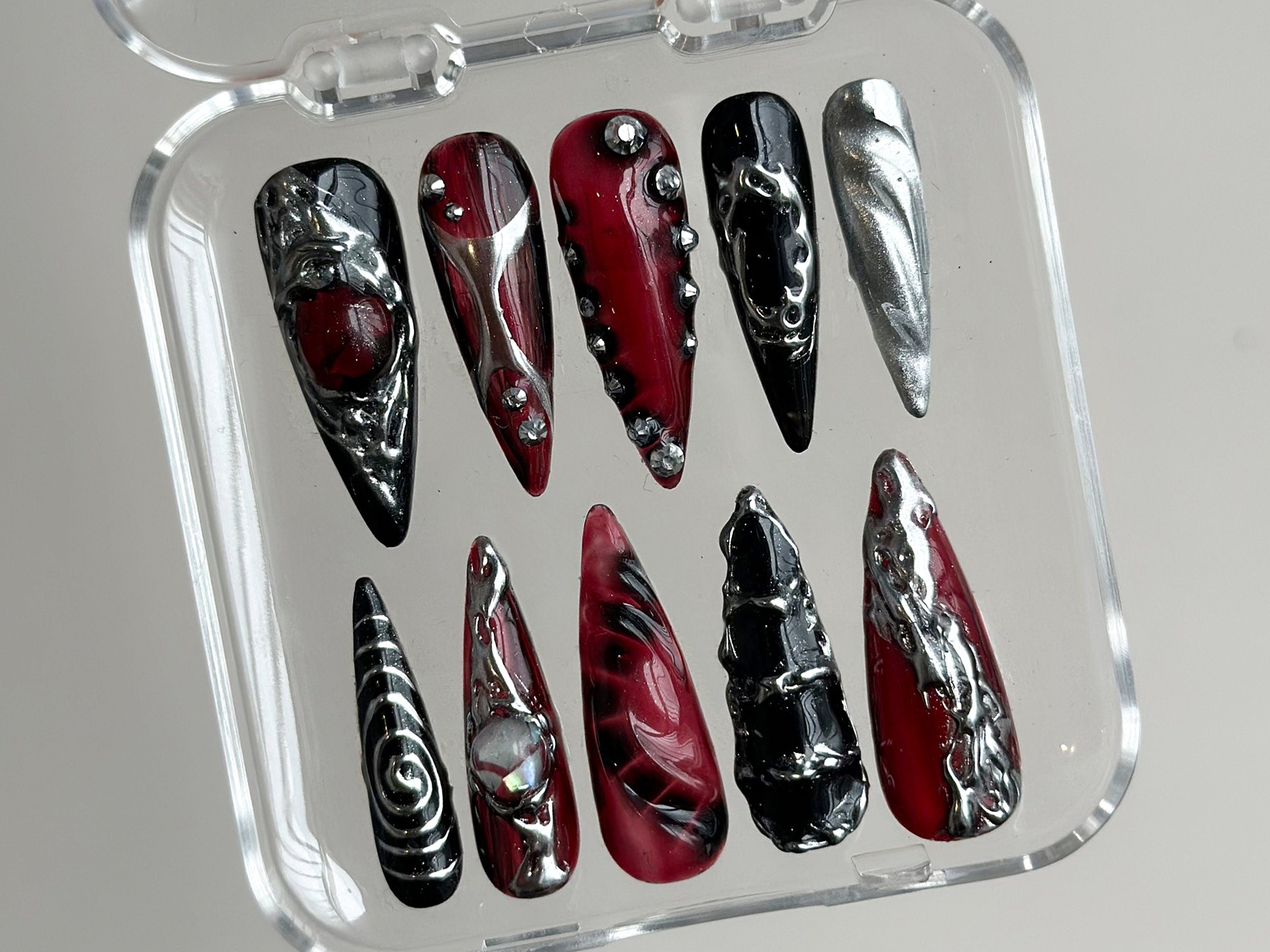 Elegant Lotus Flower Press On Nails | WG23