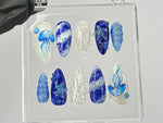 Mystical Ocean Press On Nails | Handcrafted with Jellyfish On Fake nails | Custom Press Ons | summer press on nails | HD449T