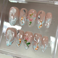 Koi Pond Press On Nails | ZN64