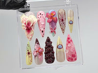 Orchid Floral Press On Nails | FL58